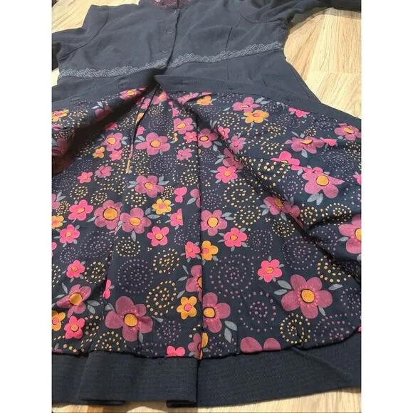 Gudrun Sjoden embroidered jacket coat sz Large - Picture 8 of 8